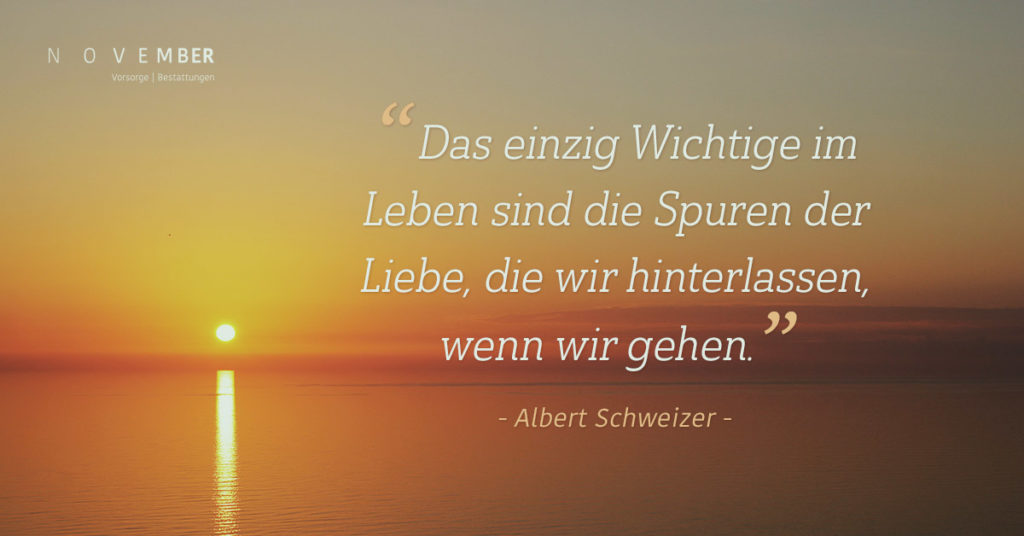 Trauerspruch von Albert Schweitzer