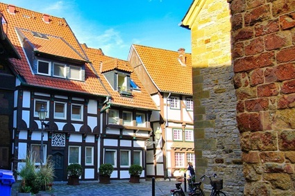 Fachwerkhäuser in der Altstadt von Gütersloh