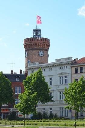 Blick auf den Spremberger Turm in Cottbus