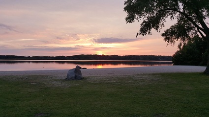 See in Einfeld, Neumünster, in der Morgendämmerung
